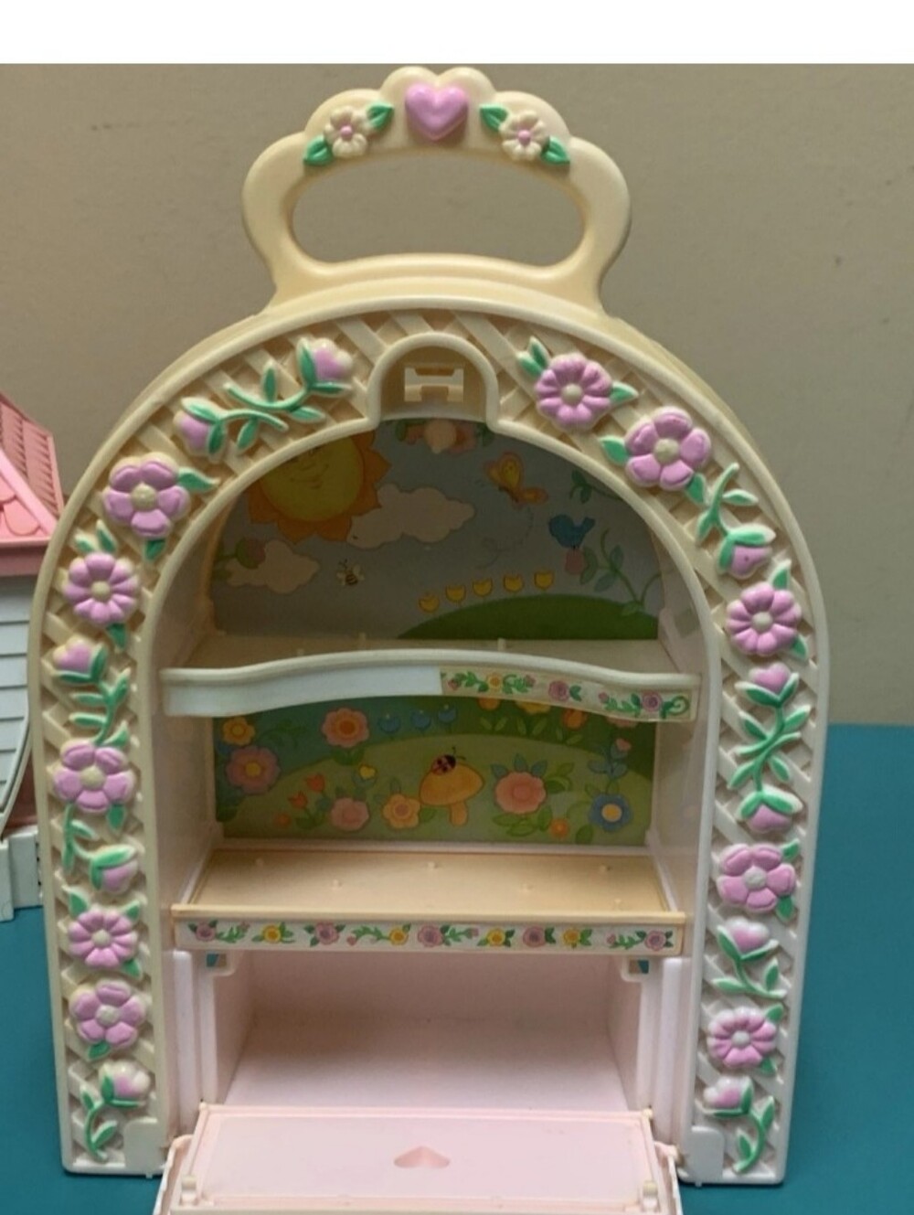 Charmkins Vintage Floral Playcase Toy - Pink and Cream
